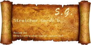 Streicher Geréb névjegykártya